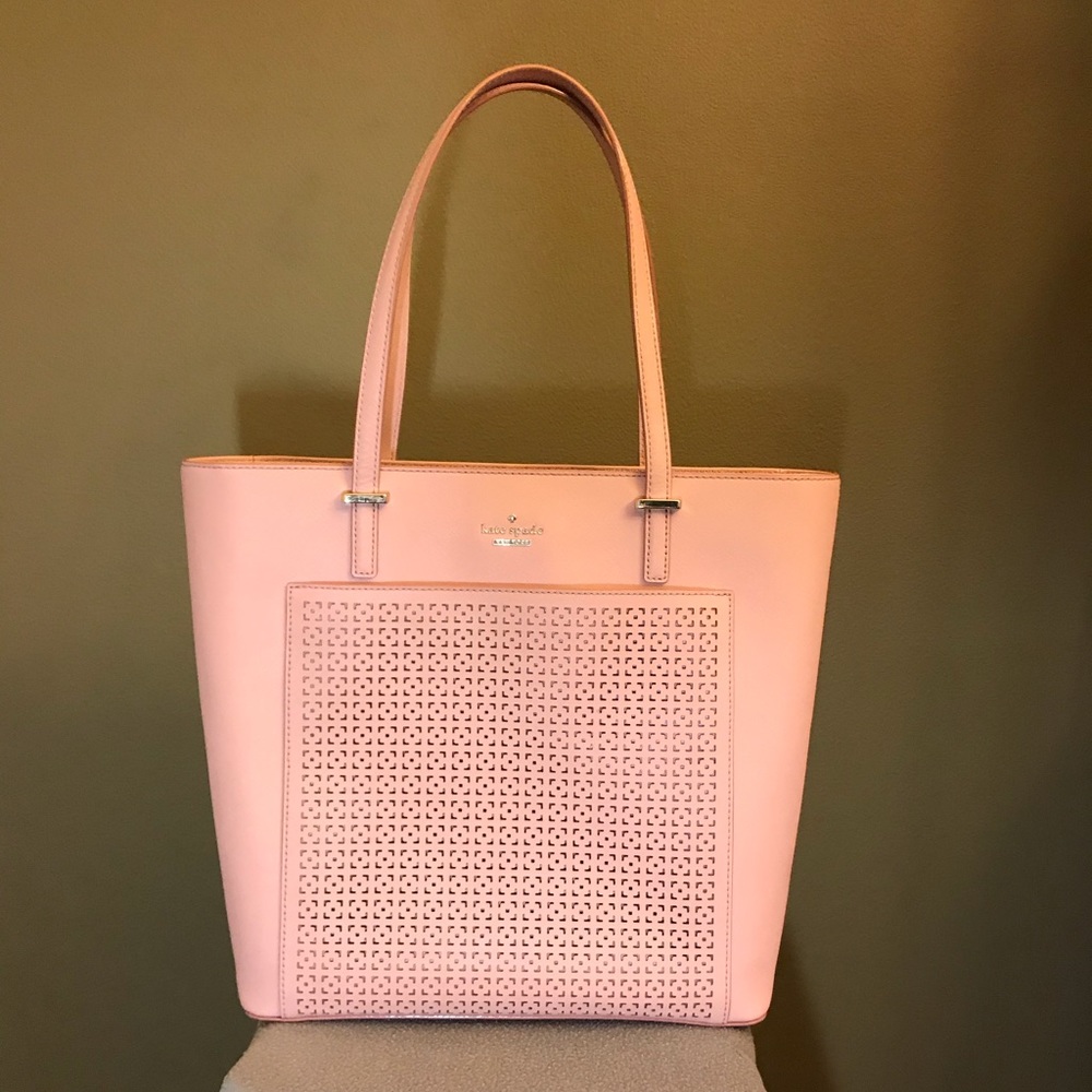 Kate Spade CedarStreet Perforated Pink tote